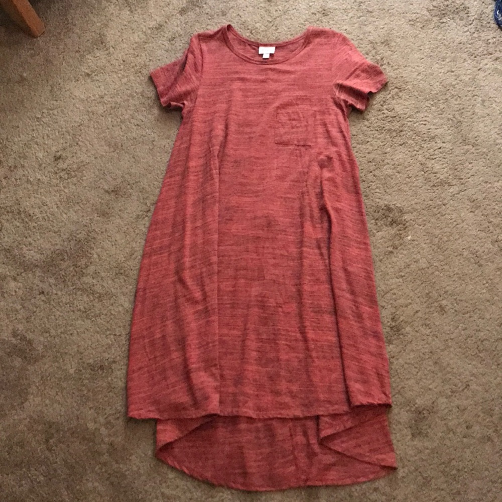 Reddish orange T-shirt dress